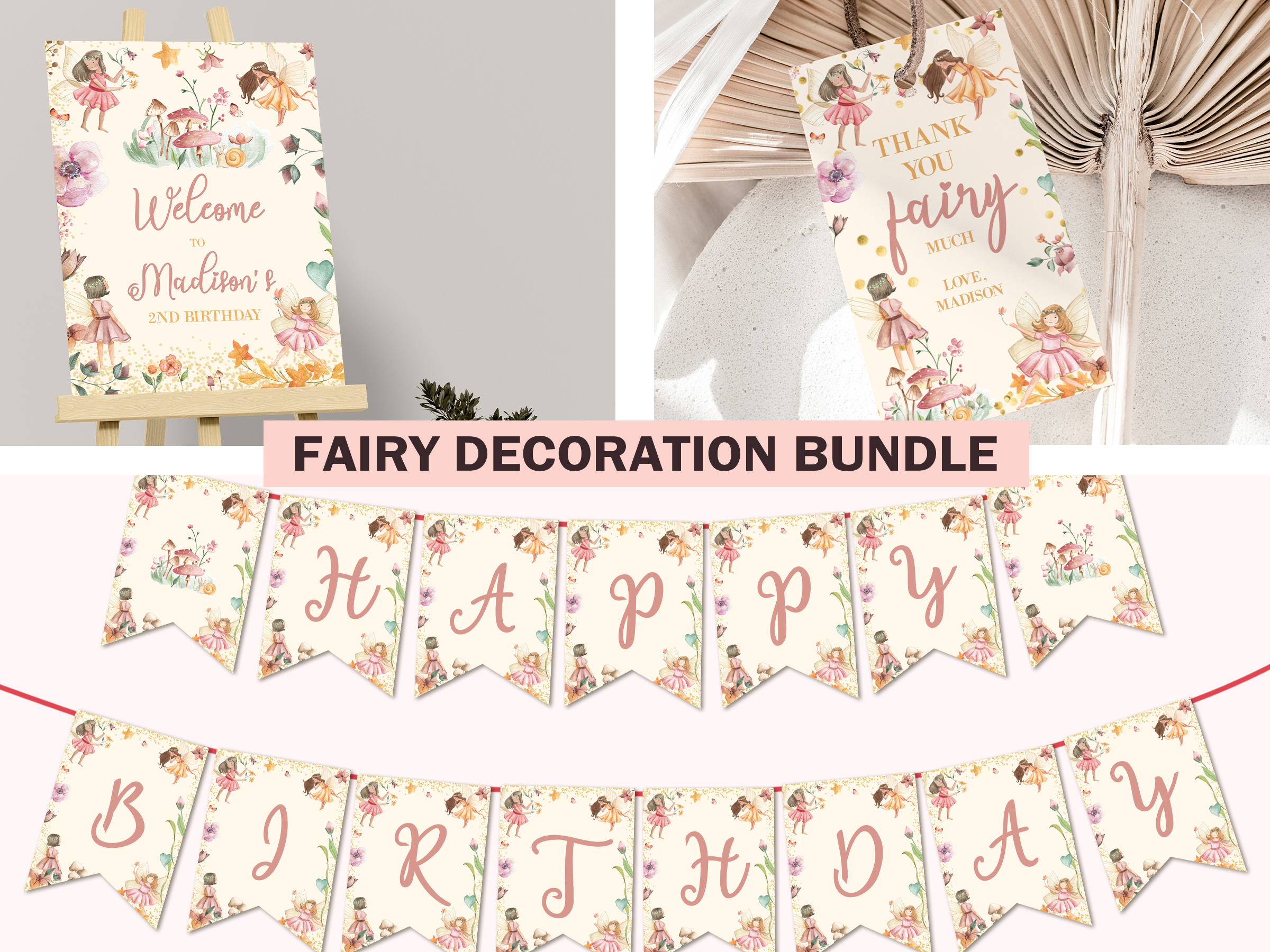 Fairy Themed Party Decor - Birthday Bundle Shop